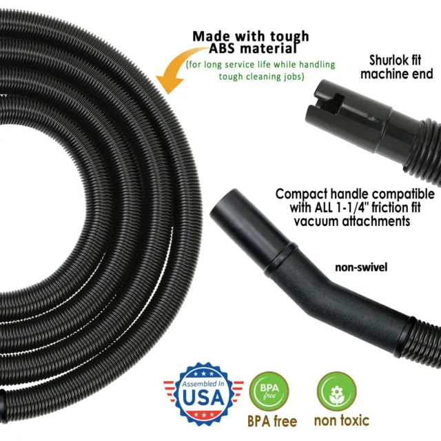 ORECK Flexible Hose Replacement for Buster B Canister Vacuum Fits all Models 10'