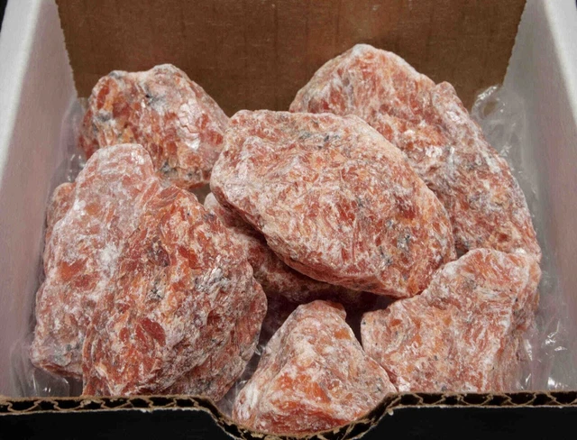 Orchid Calcite Collection 1/2 Lb Natural Orange Mineral Specimens Tourmaline