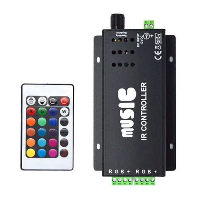 DC12-24V 24 tasti controller musicale controller RGB remoto 3 canali IR suono U1R4