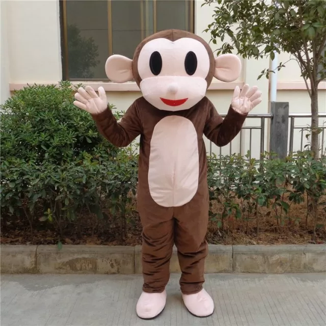 Monkey Mascot Costume Suit Cosplay Party Fancy Dress Advertising Halloween Adult