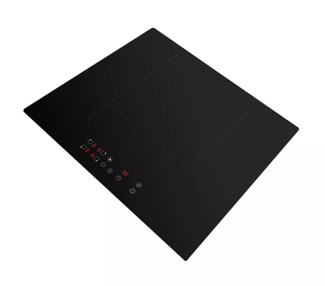 Black 4 Zone Built-in 59cm Induction Hob 7000W Kitchen Cooker Touch Control 2