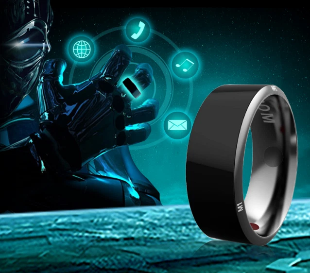 JAKCOM R3 NFC Technology Magic Smart Ring Black for Android IOS Windows ...