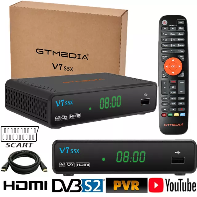 FULLHD Satellite Receiver DVB-S/S2/S2X MPEG2/4 Media Play USB WIFI PVR Recording