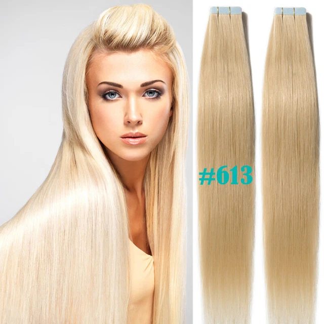 Super Soft 150g Tape In Hair Real Remy Human Hair Extensions Weft Ombre Thick US