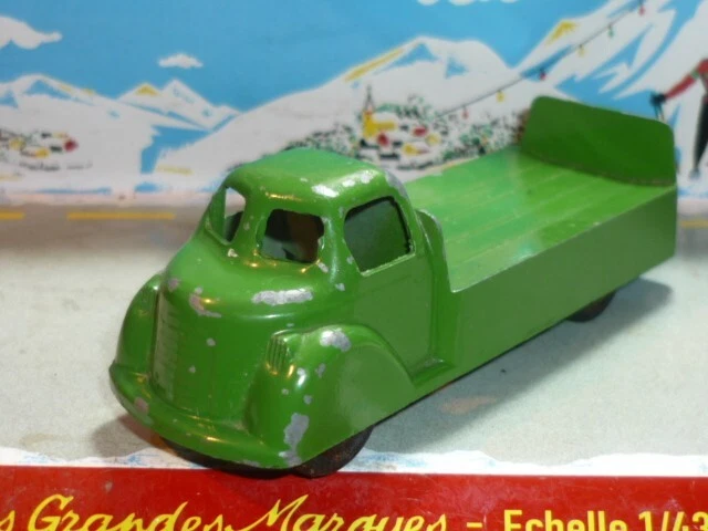 CAMION BENNE EN tole Sanson Bravo RICO Espana - Vintage - Jaune Et Vert