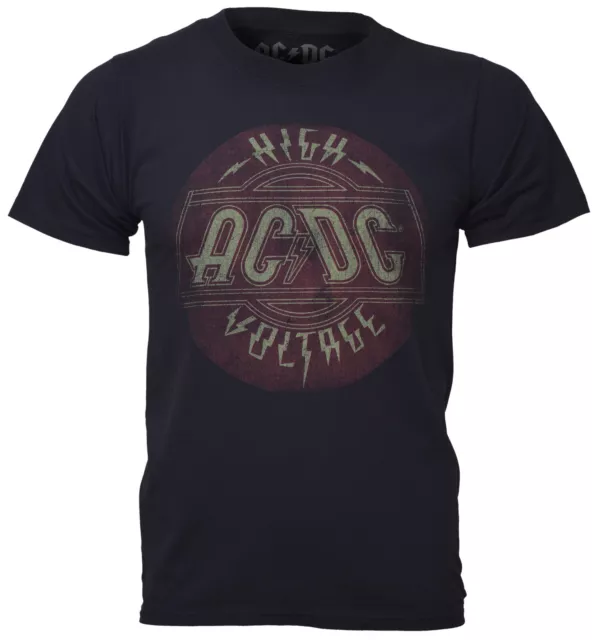 AC DC Vintage High Voltage T Shirt  Official Logo Powerage Rock Band S-2XL New