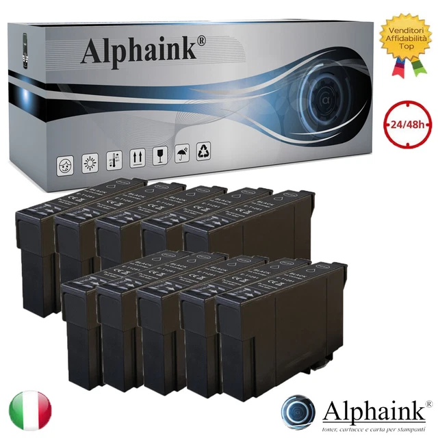 10 Cartucce Nere Compatibili Per Stampante Epson Stylus Office Bx305F Bx305Fw