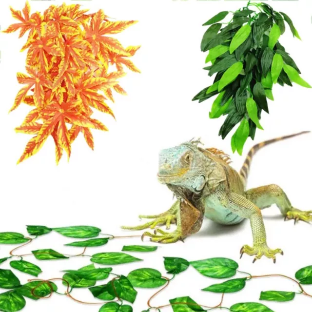 Lifelike Reptile Box Wall Hanging Vine  For Snake Gecko and Hermit Crabs