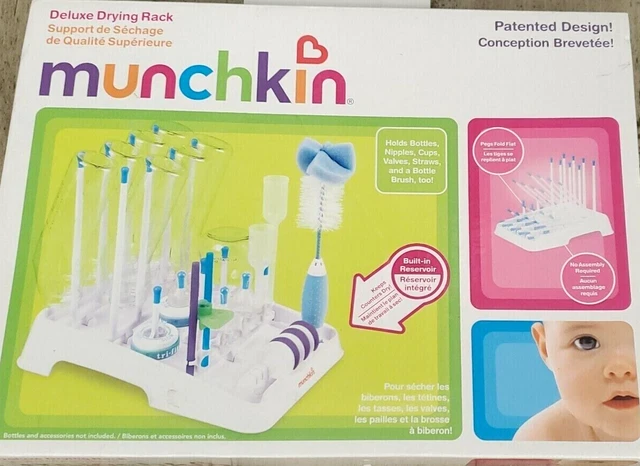 Munchkin Deluxe Bottle Drying Rack No Assembly Required Built In Reservoir