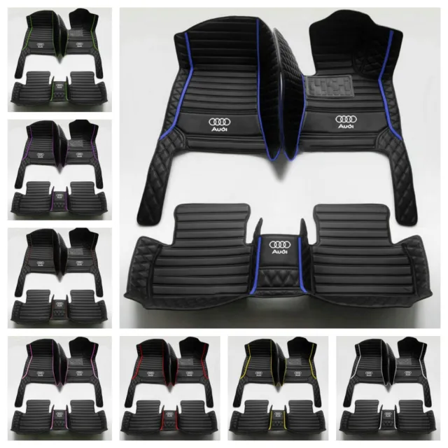 For Audi-A1 A2 A3 A4 A5 A6 A7 A8 Moulded Customized Waterproof Car Floor Mat Set