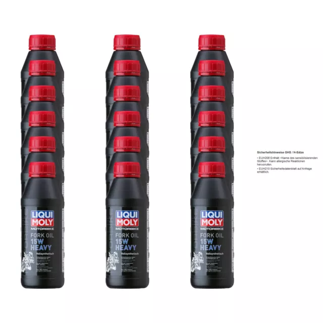 18x Liqui Moly 500ml Motorbike Fork Oil 15W heavy Gabelöl Motoröl