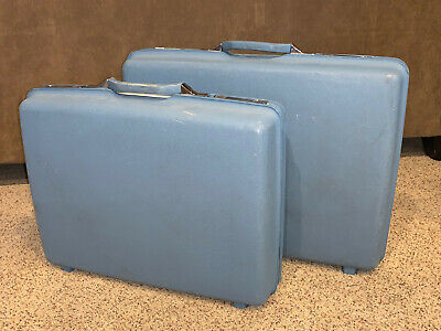 Vintage Samsonite Montbello II Blue 2-piece Luggage Set