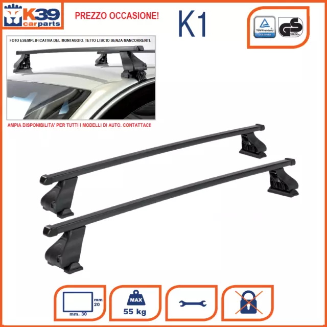 BARRE K39 Portatutto Portapacchi Attacchi SPECIFICI FIAT PANDA no railing 2014>