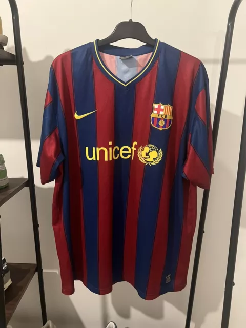 Fc Barcelona 2009/2010 Home Football Shirt Nike Soccer Jersey Size Xl