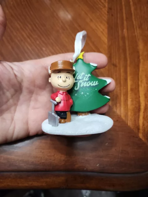 2019 Hallmark Peanuts Charlie Brown Christmas Tree Ornament "Let It Snow"