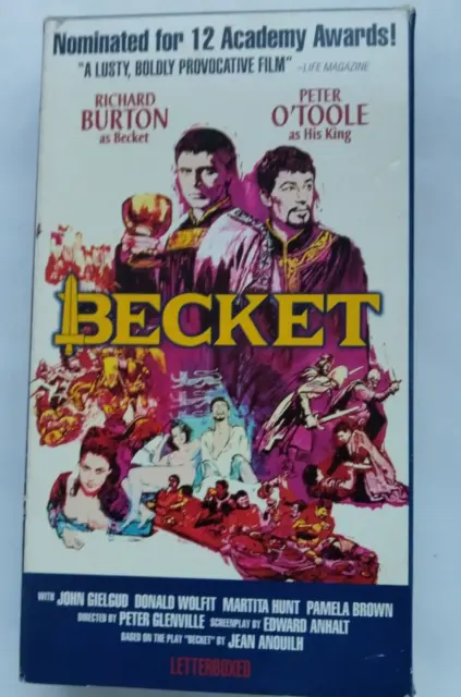Anouilh's film of "Becket":  R Burton, P O'Toole, Gielgud Wolfit  . M Hunt  VHS