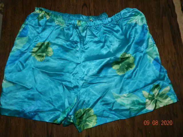 Unbranded VTG Blue Poly Tap Panty Size 3X floral