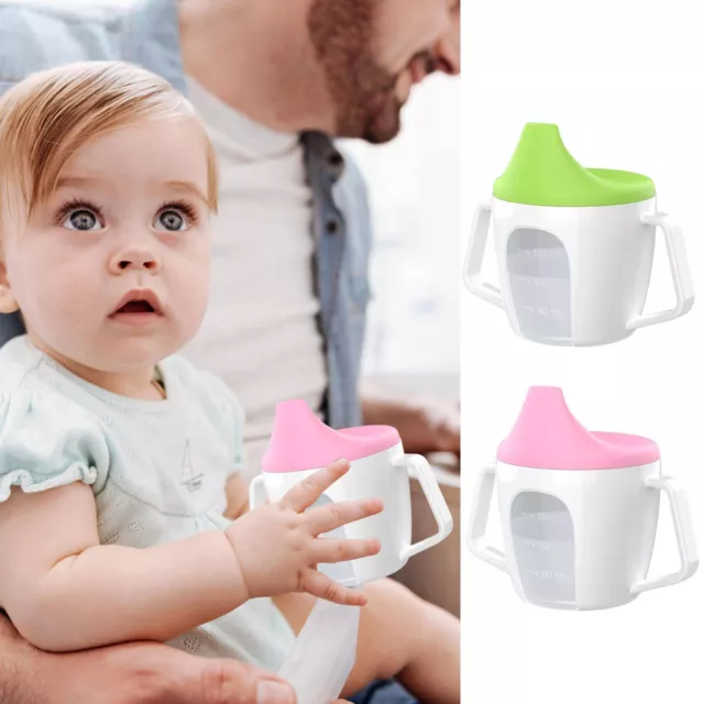 Baby Sippy Cup，Cute Leak Proof Sippy Cup with Handles and Scale，Spill Proof Cup