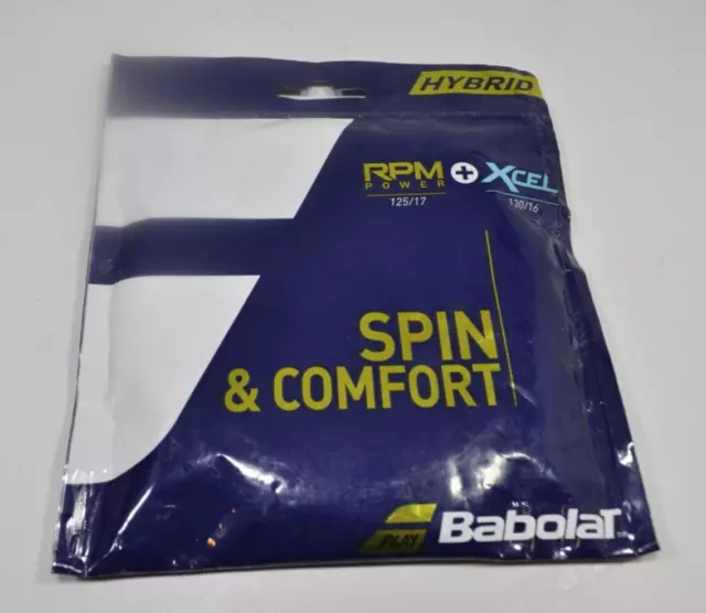 Babolat Natural Hybrid Pack Spin & Comfort -  RPM Power 125/17 + XCEL 130/16