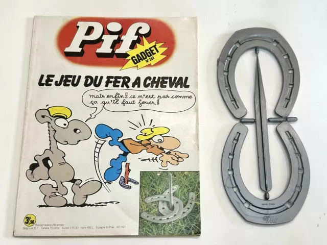 Pif Gadget + Gadget N°283 « Le Jeu Du Fer À Cheval » (1974)