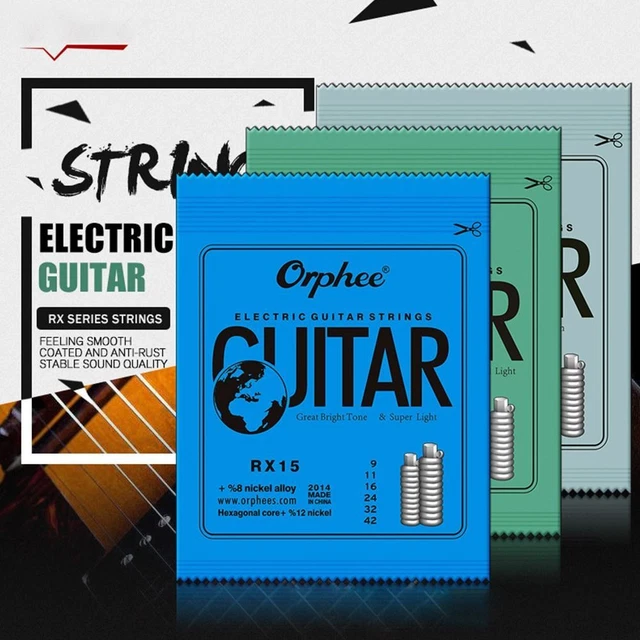 PRACTICED HEXAGONAL STRINGS for Guitar Parts Electric Guitar Strings RX ...
