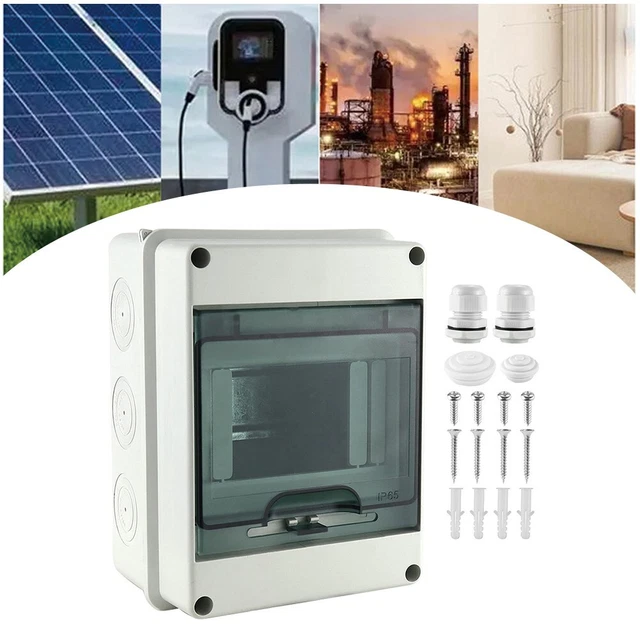 5 Module Box COMPACT SURFACE MOUNTED Distribution Box for 5 Modules IP65 Rated Fuse ...