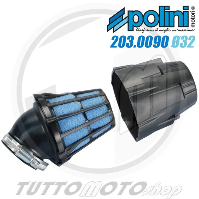 Polini Filtro Aria Inclinato D32 Carburatore Phbg 15 16 17 17,5 18 19 19,5 20 21