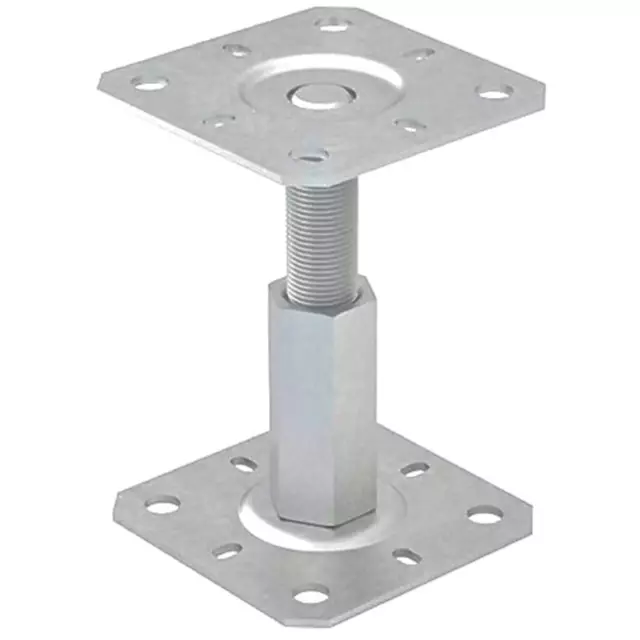 Heavy Duty Galvanised Adjustable 100-150mm Elevated Post Base Support