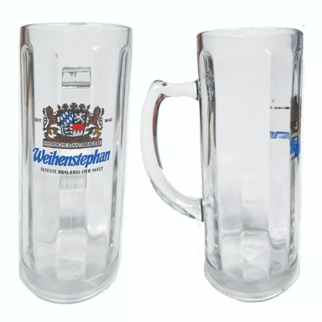 Weihenstephaner Wheat Beer 2 TALL BEER STEINS 650ml BNWOB MAN CAVE SOHM Germany