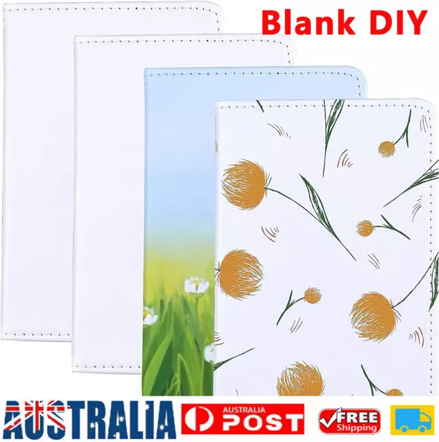 DIY Sublimation Blank Passport Holder Cover Travel PU leather Wallet Credit Card