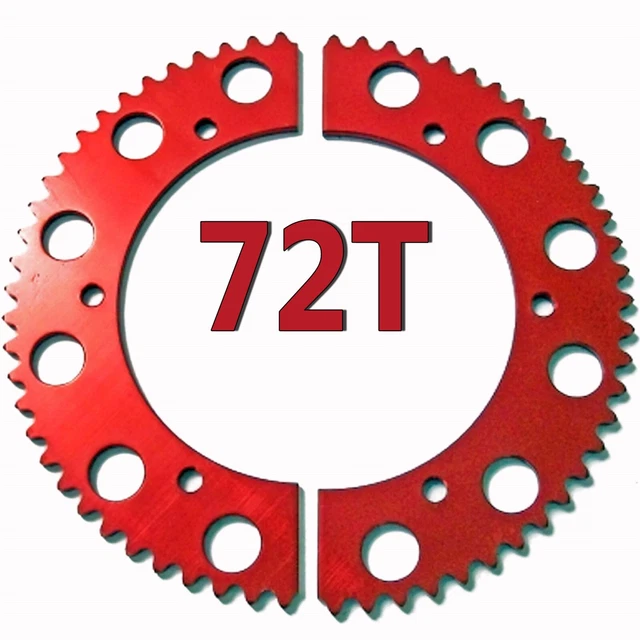 72T (tooth) #35 Chain Split Sprocket Racing Go-Kart Fun Cart Barstool Gear RLV