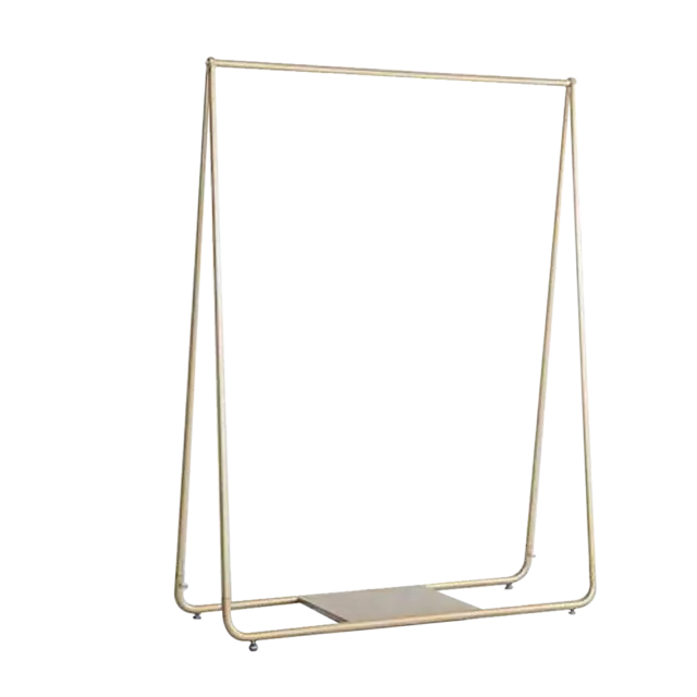 Gold Clothing Retail Shop Commercial Garment Display Rack