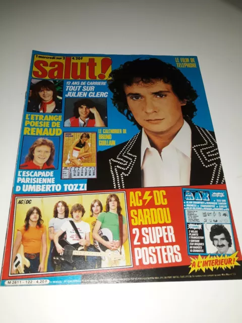 magazine SALUT SARDOU RENAUD JULIEN CLERC  POLICE TELEPHONE  N° 122