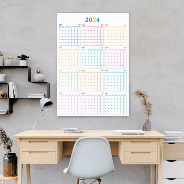 COLORFUL 2024 WALL Calendar, 2024 Wall Planner, Family Calendar 50x70