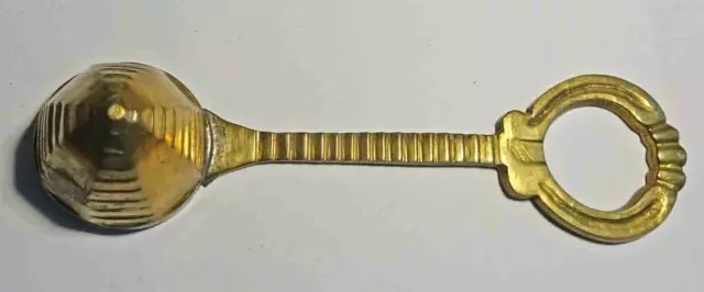 Alter massiver Kerzenlöscher mit Handhabe, Messing, ca.14 cm