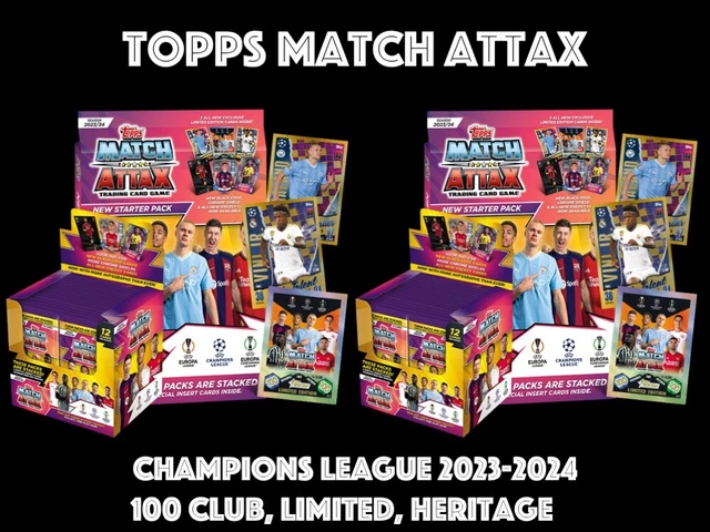 Topps Match Attax 2023/24 2024 100 Club Limited Edition Heritage Black Edge