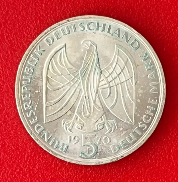 5 DM Silbermünze  200. Geburtstag von Ludwig van Beethoven - 1971 2