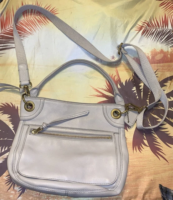 FOSSIL KARLI CROSSBODY Chambray Grey Pale Blue Leather bag BNWT 70.00 PicClick UK
