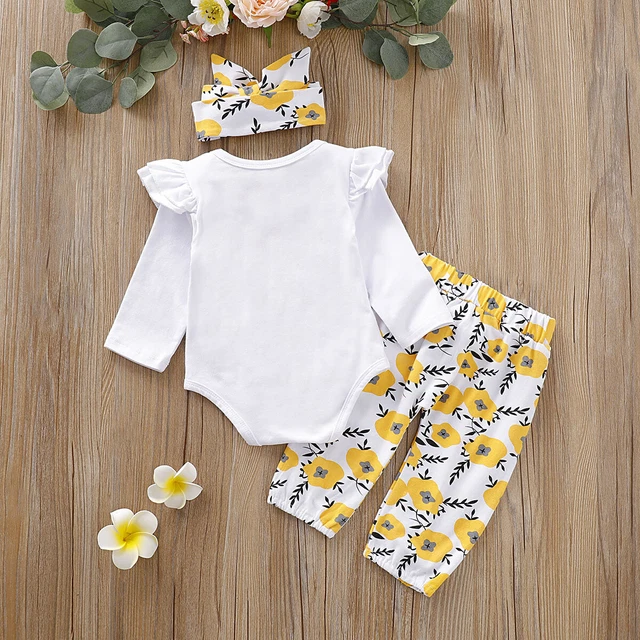 3 pz abiti cuore per bambine neonate top pantaloni fascia outfit tuta 7