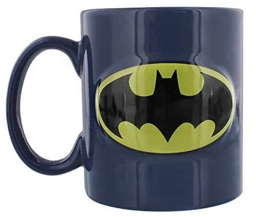 Official Dc Comics 14 Oz Embossed Batman Logo & Bust Mug Cup New & Gift Boxed