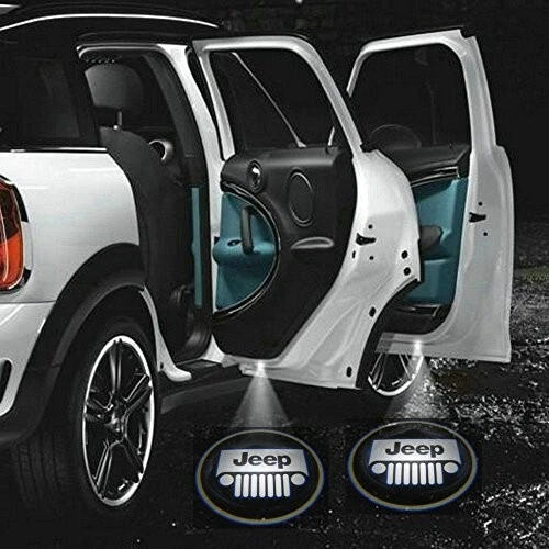 Luci Led Sottoporta Logo Porta Jeep Renegade Wrangler Fuori Strada Sotto Porta