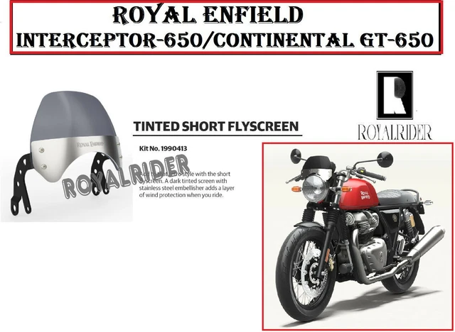 Royal Enfield Tall Flyscreen Procured Kit For Interceptor 650/Continental GT 650 (Tinted) At ₹ 2150/piece In Pune - Foto 4