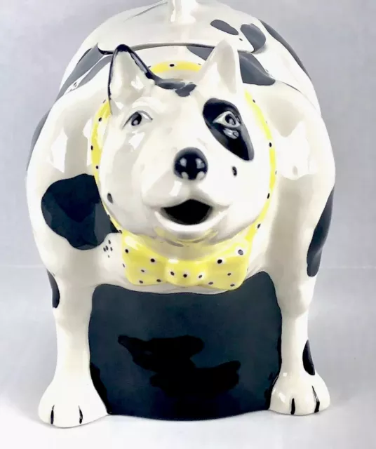 Vintage Tom Hatton Black White Spotted Dog Signed Teapot Kettle Pitcher RARE 3