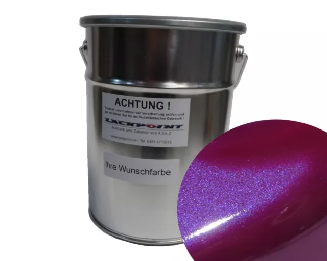 2 Litre Prêt à Pulvériser Peinture Base Eau Bonbons Violet Métallique Lackpoint