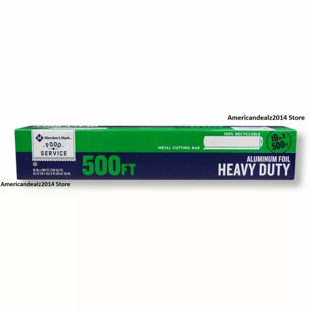 Daily Chef Heavy Duty Food Service Foil 500 Ft Heavy Duty Aluminum Foil 18 X 500 2