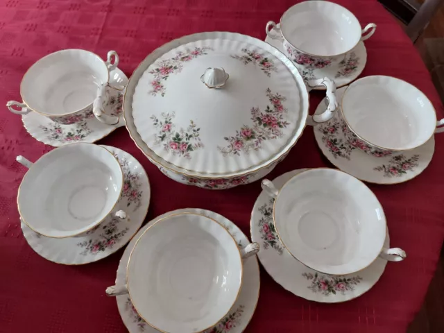 Royal Albert Lavender Rose Soup tureen and bowls