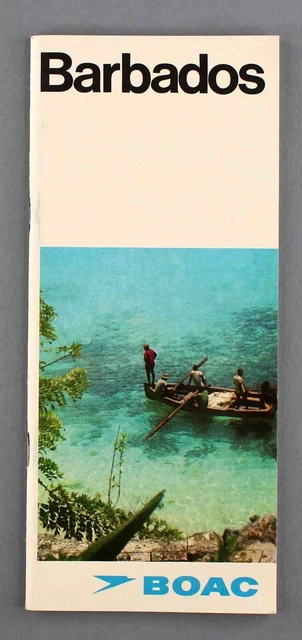 Boac Barbados Vintage Airline Brochure 1968 B.o.a.c. Caribbean