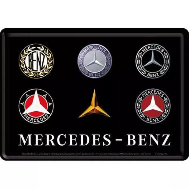 Nostalgic-Art - Carte Postale Plaque en Métal 10 x 14 cm - Mercedes-Benz #2