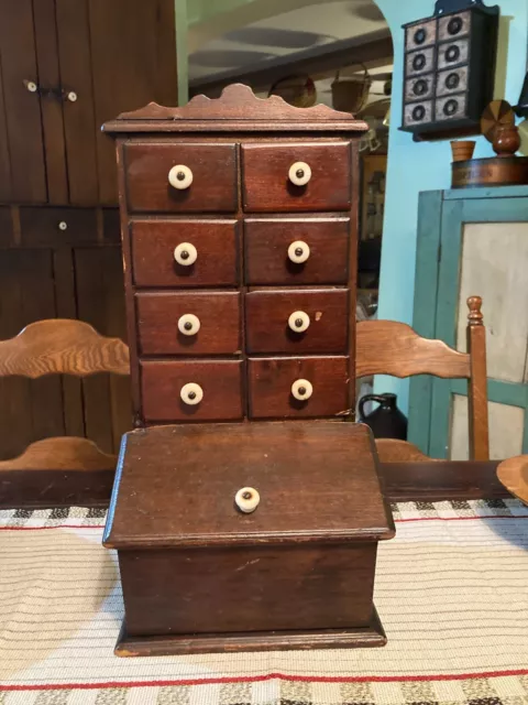 American Apothecary Spice Cabinet With Salt Box Cataloged