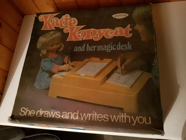 Vintage Palitoy Katie Kopycat Doll & Her Magic Desk - Rare 1970s Toy Boxed